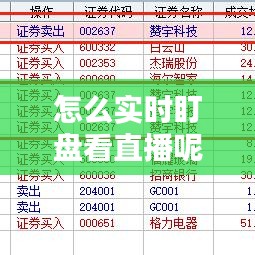 怎么實時盯盤看直播呢，如何盯盤 