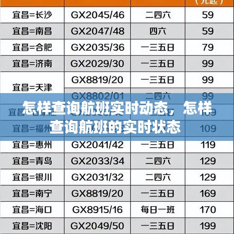 怎樣查詢航班實(shí)時(shí)動(dòng)態(tài)，怎樣查詢航班的實(shí)時(shí)狀態(tài) 