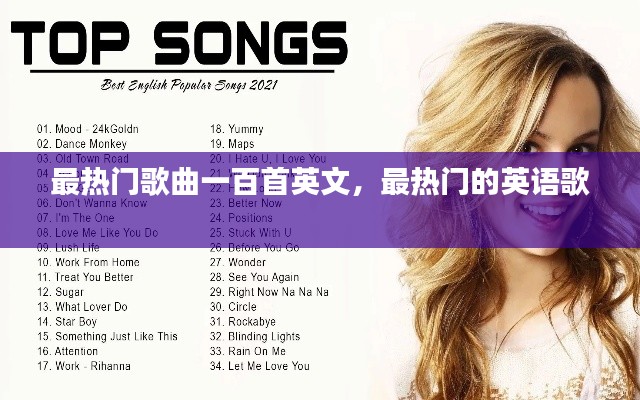 最熱門歌曲一百首英文，最熱門的英語歌 
