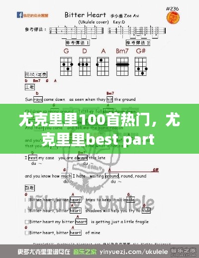 尤克里里100首熱門，尤克里里best part 