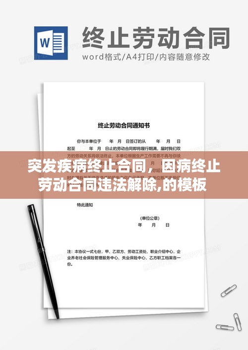 突發(fā)疾病終止合同，因病終止勞動(dòng)合同違法解除,的模板 