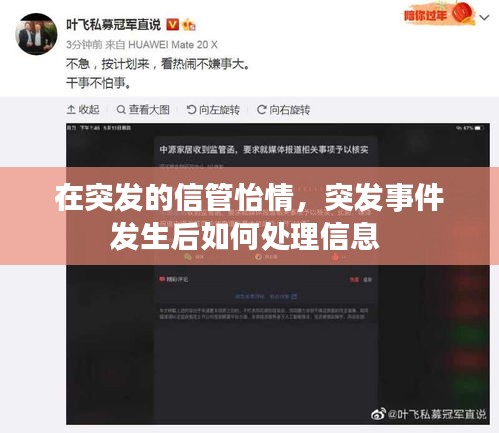 在突發(fā)的信管怡情，突發(fā)事件發(fā)生后如何處理信息 