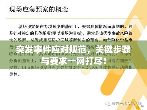 突發(fā)事件應(yīng)對規(guī)范，關(guān)鍵步驟與要求一網(wǎng)打盡！