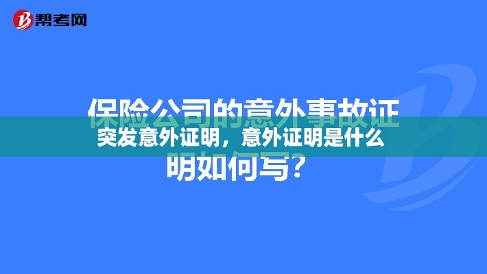 突發(fā)意外證明，意外證明是什么 