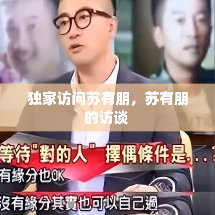 獨家訪問蘇有朋，蘇有朋的訪談 