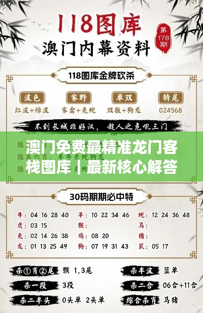 澳門免費(fèi)最精準(zhǔn)龍門客棧圖庫｜最新核心解答落實(shí)