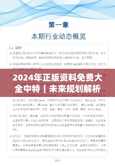 2024年正版資料免費(fèi)大全中特｜未來規(guī)劃解析說明