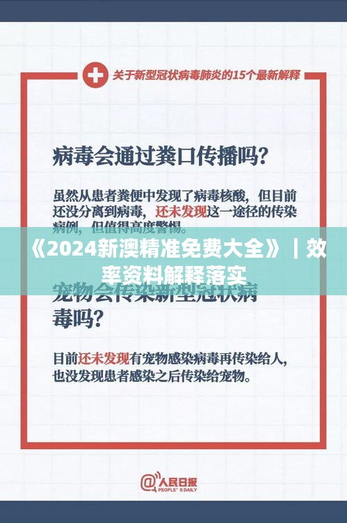 《2024新澳精準免費大全》｜效率資料解釋落實