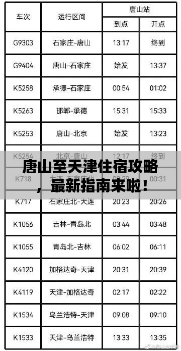 唐山至天津住宿攻略，最新指南來啦！