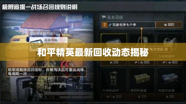 和平精英最新回收動(dòng)態(tài)揭秘