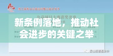 新條例落地，推動(dòng)社會(huì)進(jìn)步的關(guān)鍵之舉
