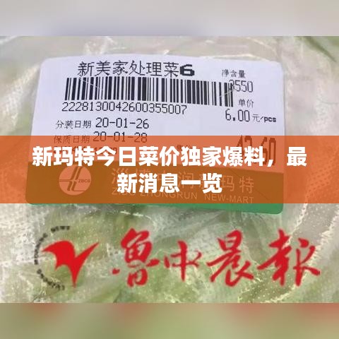 新瑪特今日菜價獨家爆料，最新消息一覽