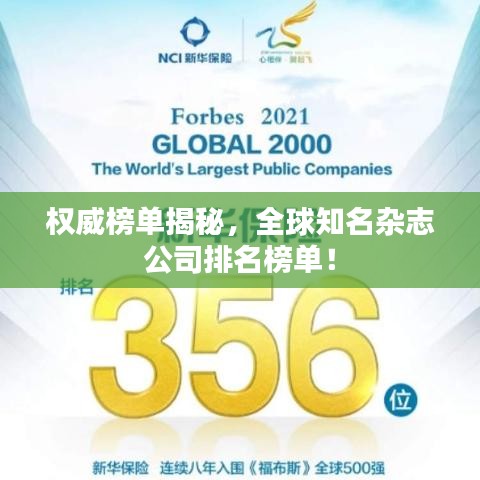 權威榜單揭秘，全球知名雜志公司排名榜單！