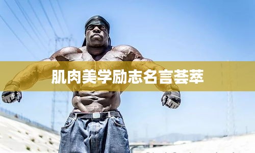 肌肉美學勵志名言薈萃