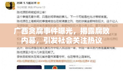 廣西貪腐事件曝光，揭露腐敗內幕，引發(fā)社會關注熱議