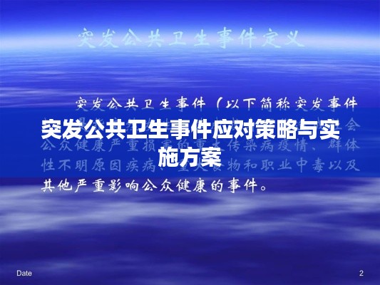 突發(fā)公共衛(wèi)生事件應(yīng)對策略與實施方案