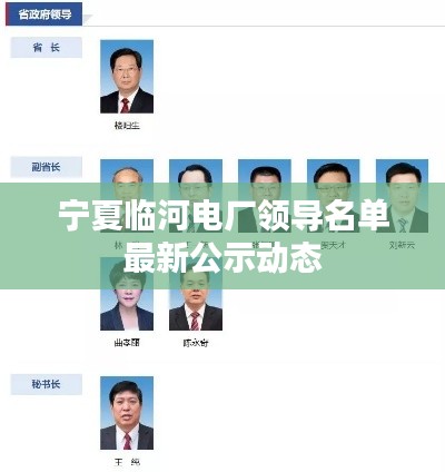寧夏臨河電廠領(lǐng)導(dǎo)名單最新公示動(dòng)態(tài)