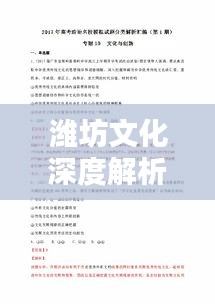 濰坊文化深度解析，專題試題探究