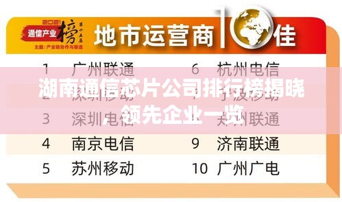 湖南通信芯片公司排行榜揭曉，領(lǐng)先企業(yè)一覽