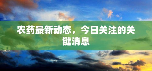 農(nóng)藥最新動態(tài)，今日關(guān)注的關(guān)鍵消息