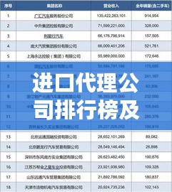 進(jìn)口代理公司排行榜及行業(yè)影響力解析