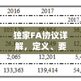 獨(dú)家FA協(xié)議詳解，定義、要素及重要性不容小覷