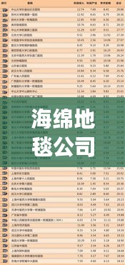 海綿地毯公司排名揭秘，行業(yè)影響力榜單重磅出爐！