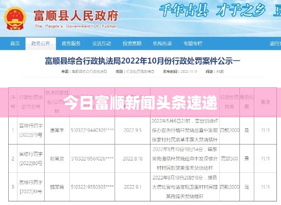 今日富順新聞頭條速遞