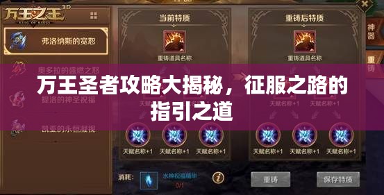 萬王圣者攻略大揭秘，征服之路的指引之道