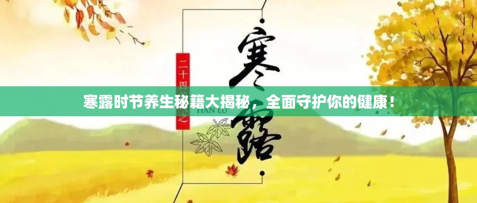 寒露時節(jié)養(yǎng)生秘籍大揭秘，全面守護你的健康！